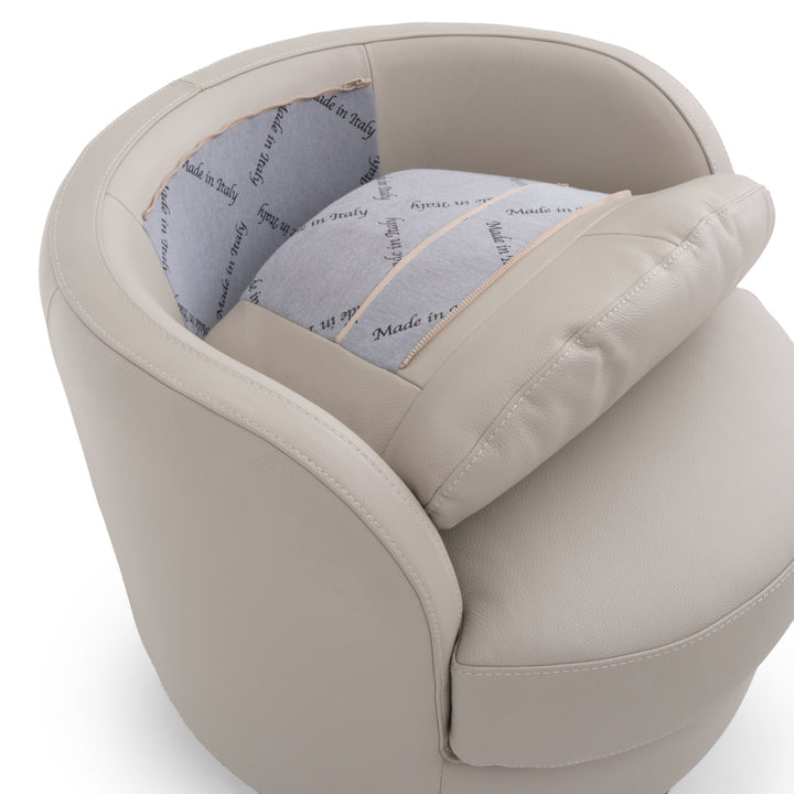 Wedia Swivel Accent Chair Light Grey