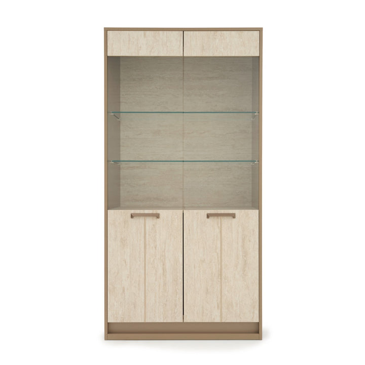 Nunzia Glass Curio Beige