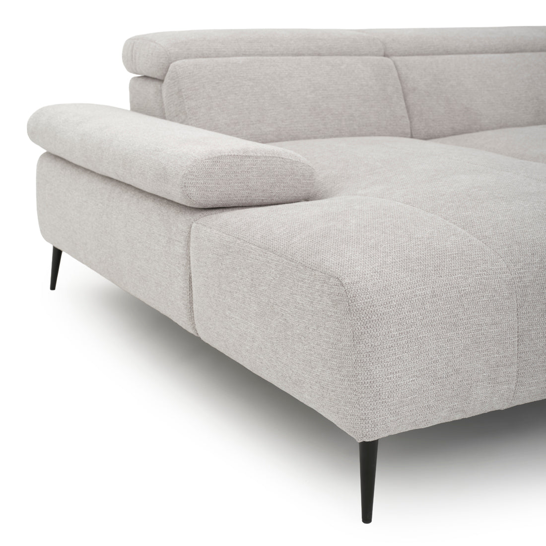 Eldan Fabric Sectional Sofa Light Grey