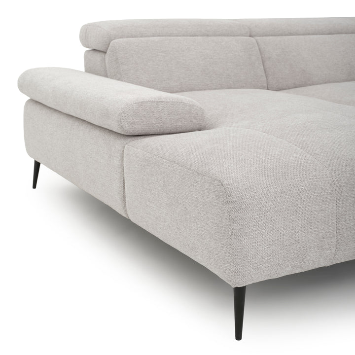 Eldan Fabric Sectional Sofa Light Grey
