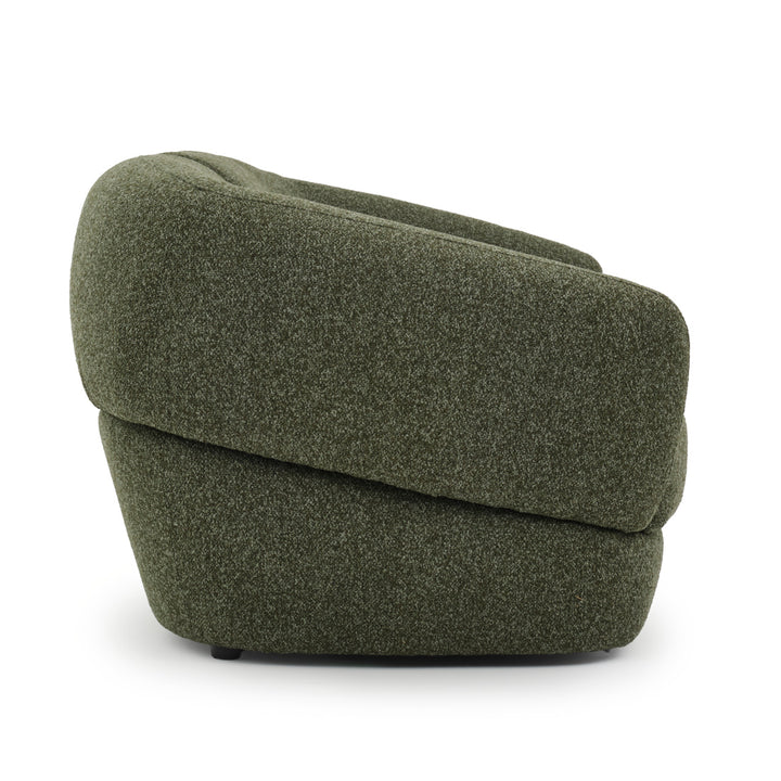 Nesla Fabric Loveseat Dark Green