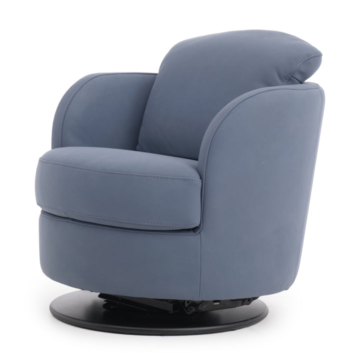 Wedia Swivel Accent Chair Dark Blue