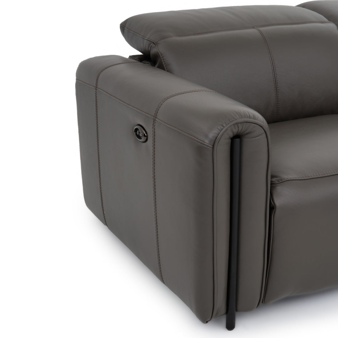 Wilnoir Reclining Sectional Sofa Dark Grey