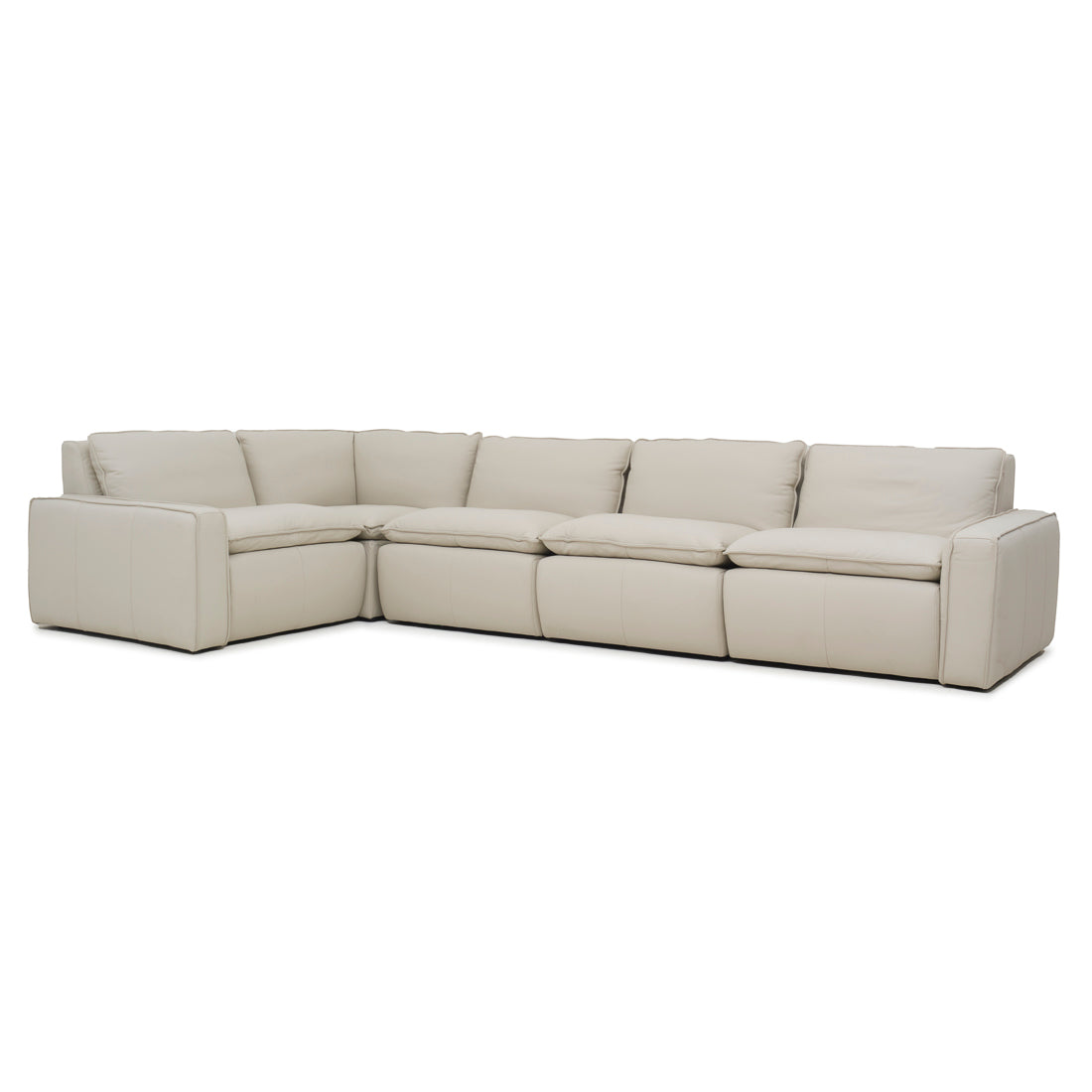 Nadyna Leather Modular Set Beige