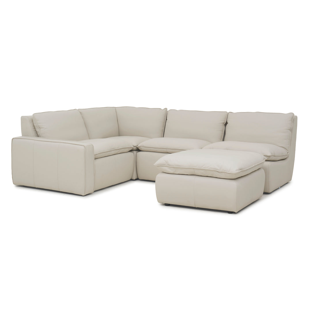 Nadyna Leather Modular Set Beige