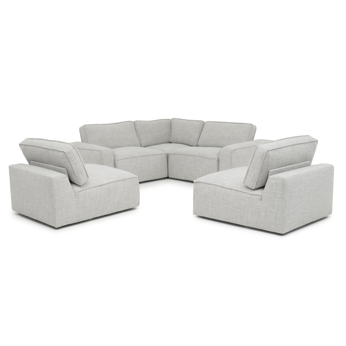 Nash Fabric Modular Set Light Grey