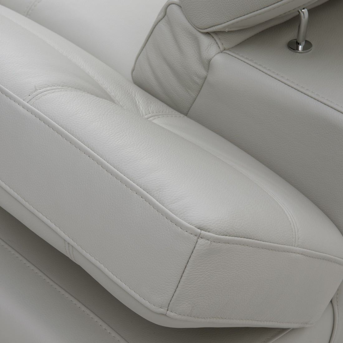 Rockland Leather Sectional Sofa Light Grey