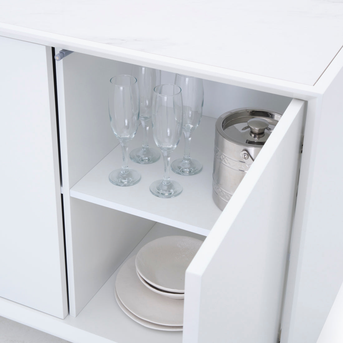 Wimzy Wood Sideboard White