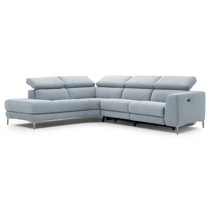 Emilia Reclining Sectional Sofa Light Blue