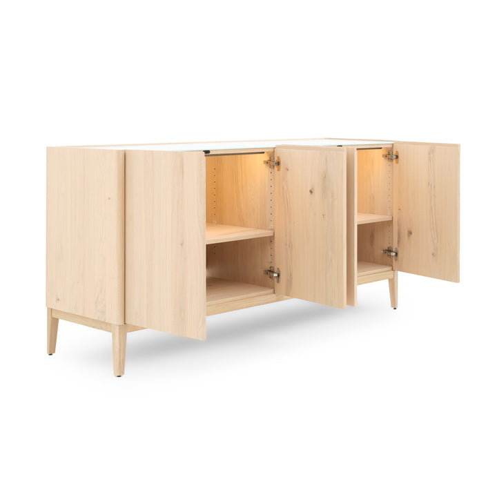 Eromi Wood Sideboard Light Brown