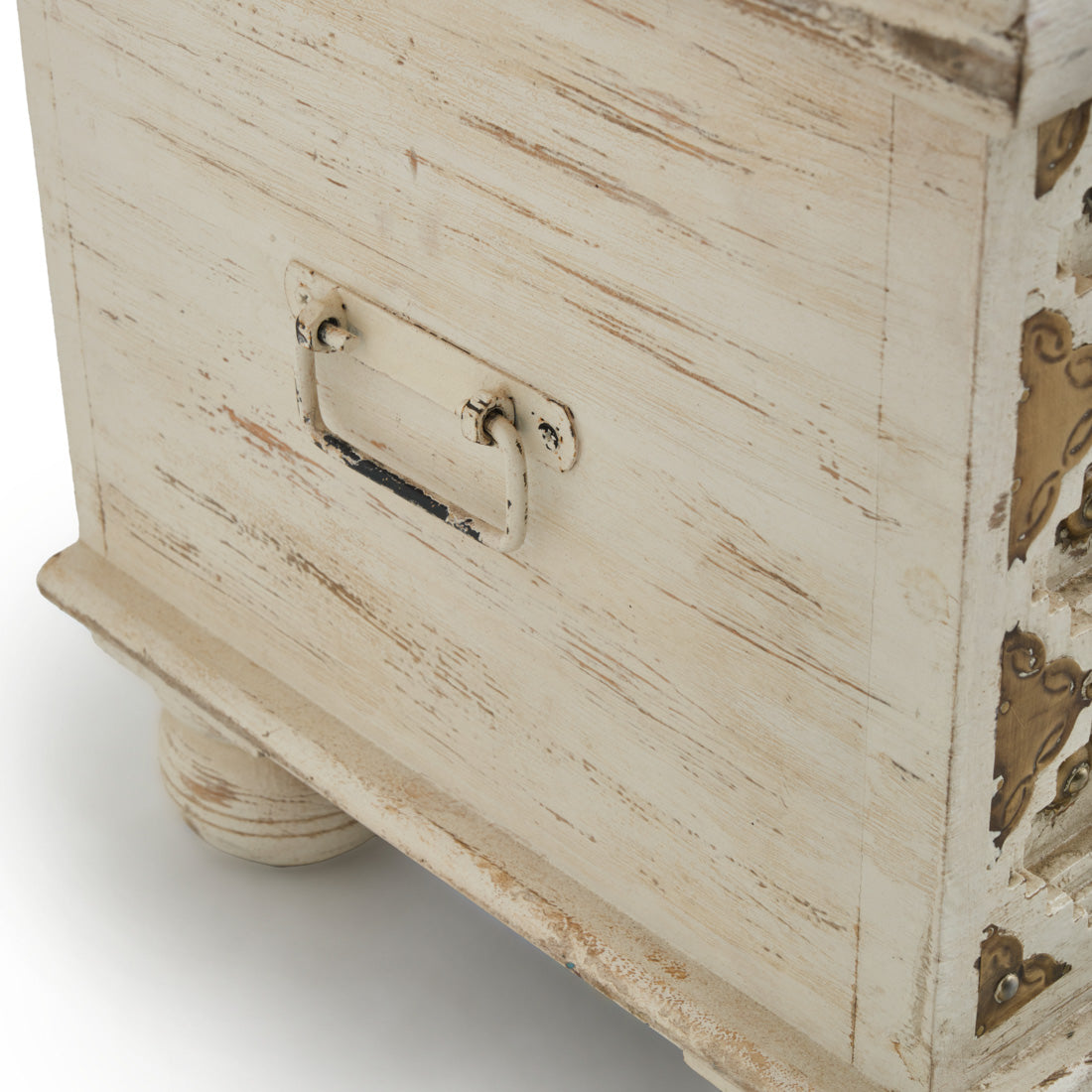 Navya Wood Accent Table Off White