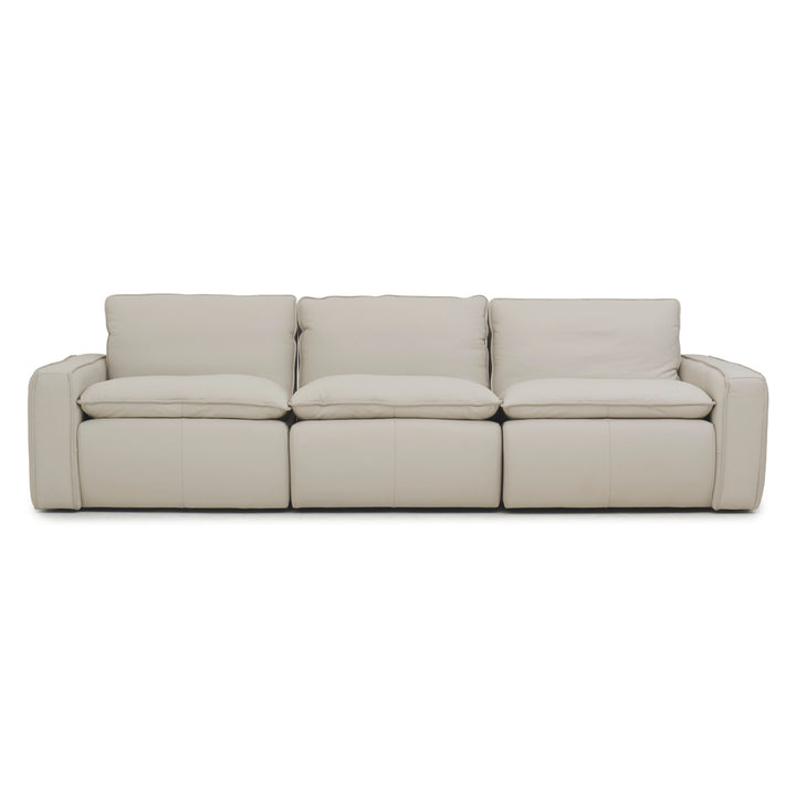 Nadyna Leather Modular Sofa Beige