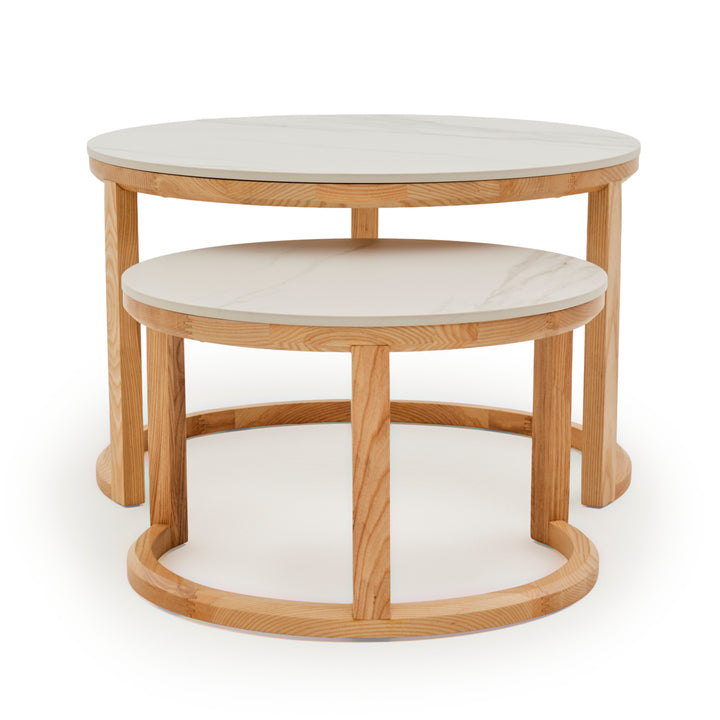 Eli Ceramic Nesting Table White