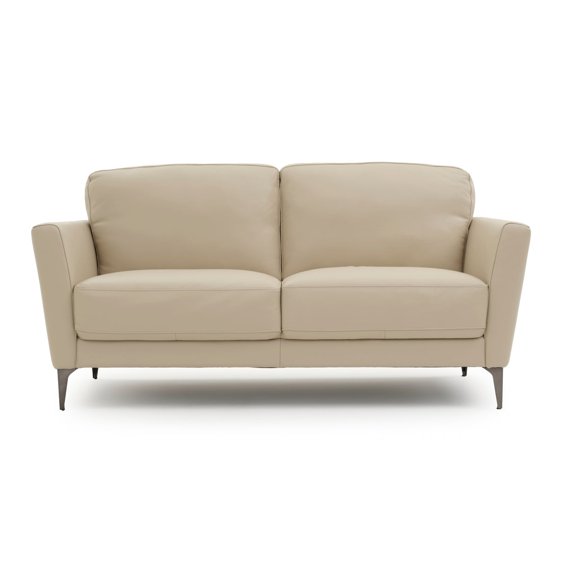Elbertina Leather Loveseat Beige