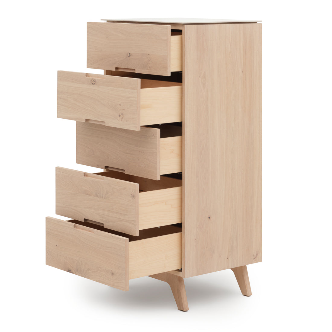 Elaina 5-Drawer Chest Light Brown