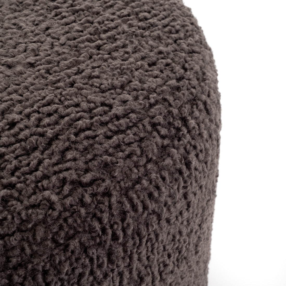 Evella Fabric Ottoman Dark Grey