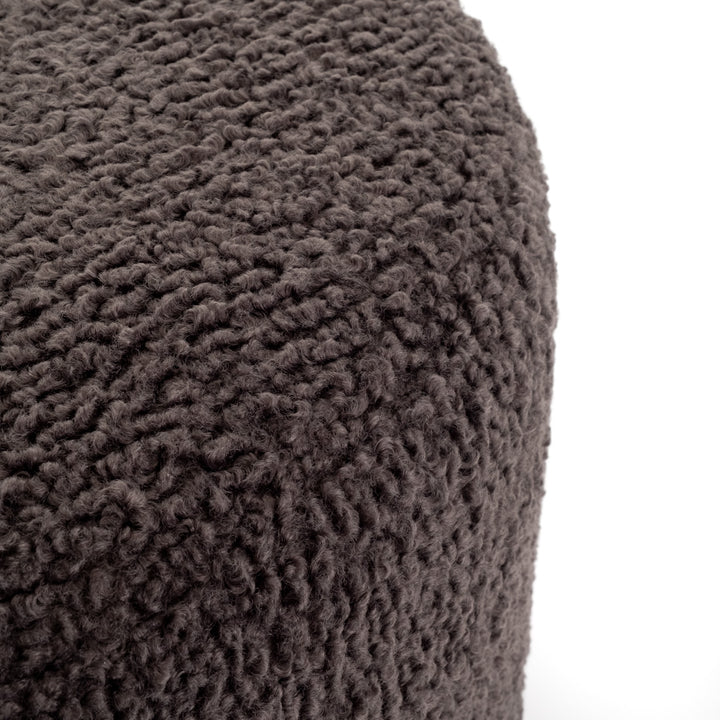 Evella Fabric Ottoman Dark Grey
