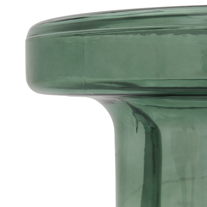 Eira Glass End Table Aqua