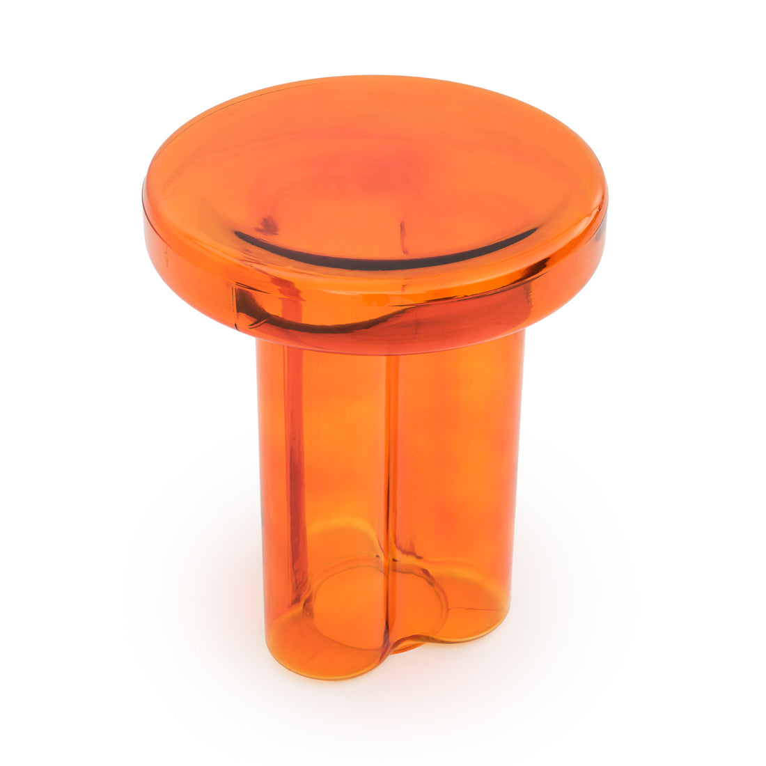 Eira Glass End Table Orange