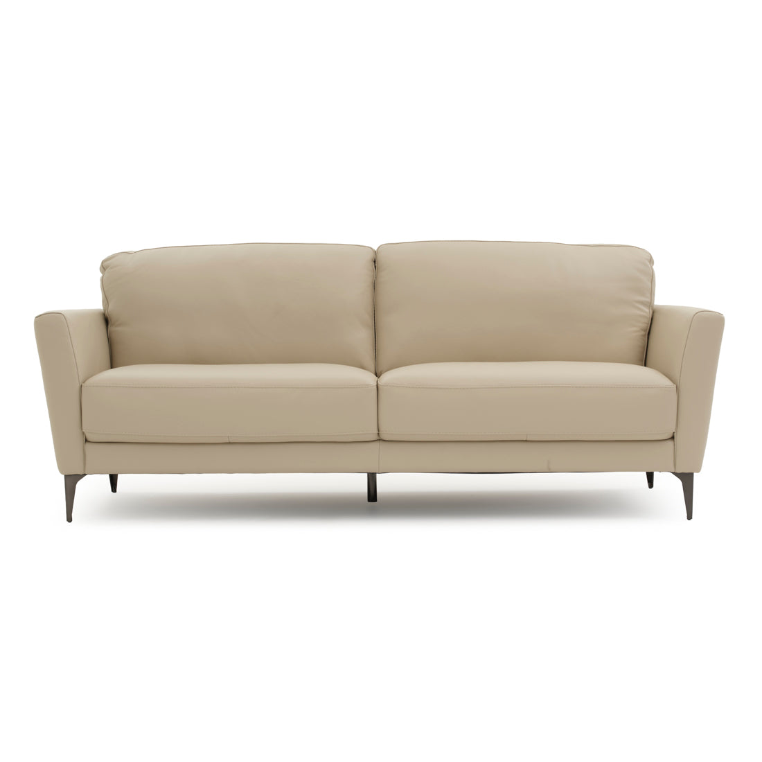 Elbertina Leather Sofa Beige