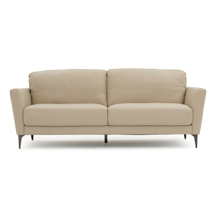 Elbertina Leather Sofa Beige
