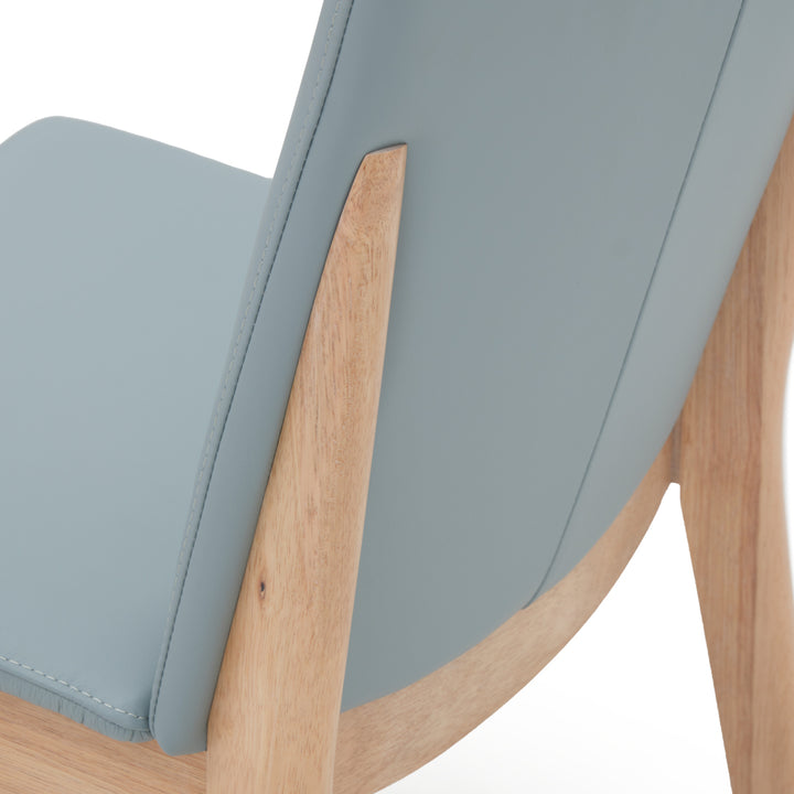 Emy Leather Chair Light Blue