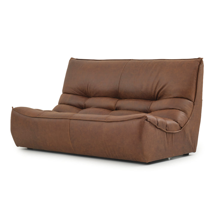 Nesto Modular Armless Loveseat Dark Brown