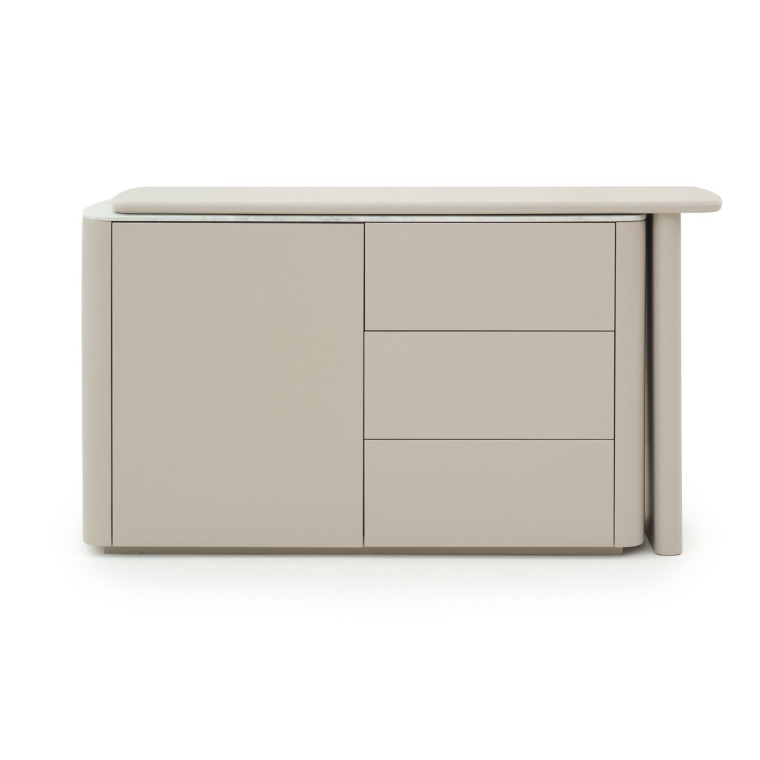 Wissam 3-Drawer Dresser Light Grey