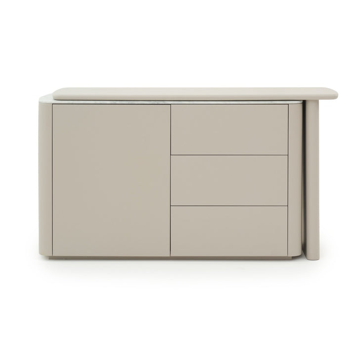 Wissam 3-Drawer Dresser Light Grey