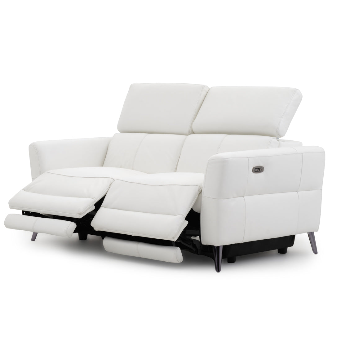Westlyn Leather Reclining Loveseat White