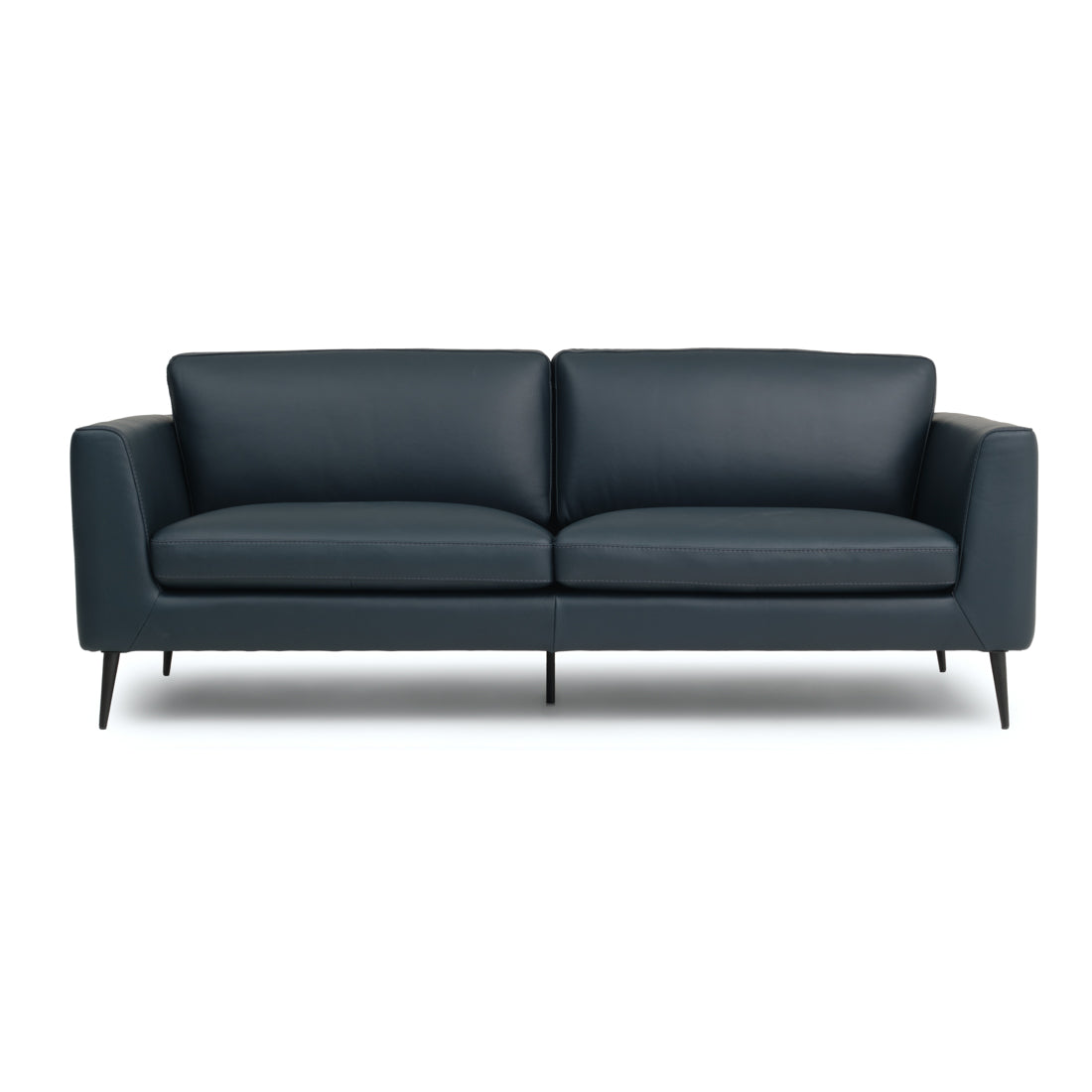 Ermilo Leather Sofa Dark Blue