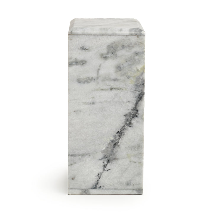 Neville Marble Accent Table White