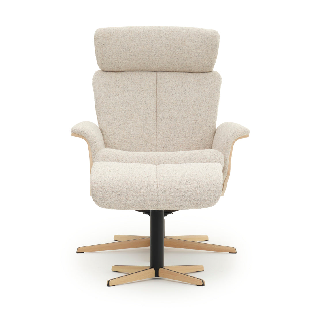 Nakatosa Reclining Chair with Ottoman Beige