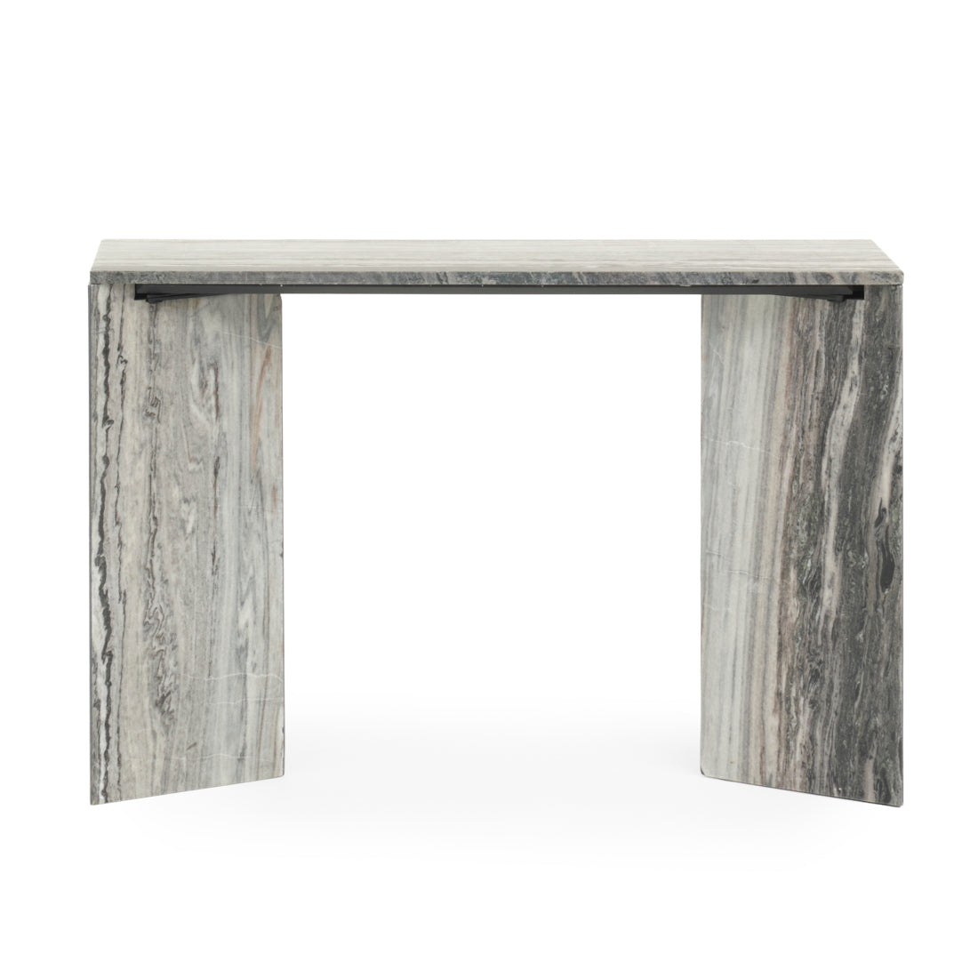 Waseem Marble Console Table Dark Grey