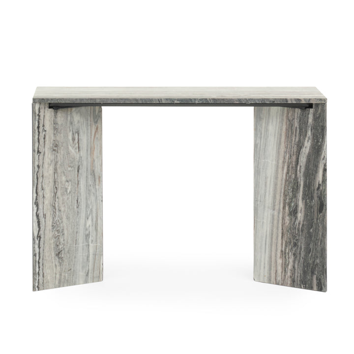 Waseem Marble Console Table Dark Grey