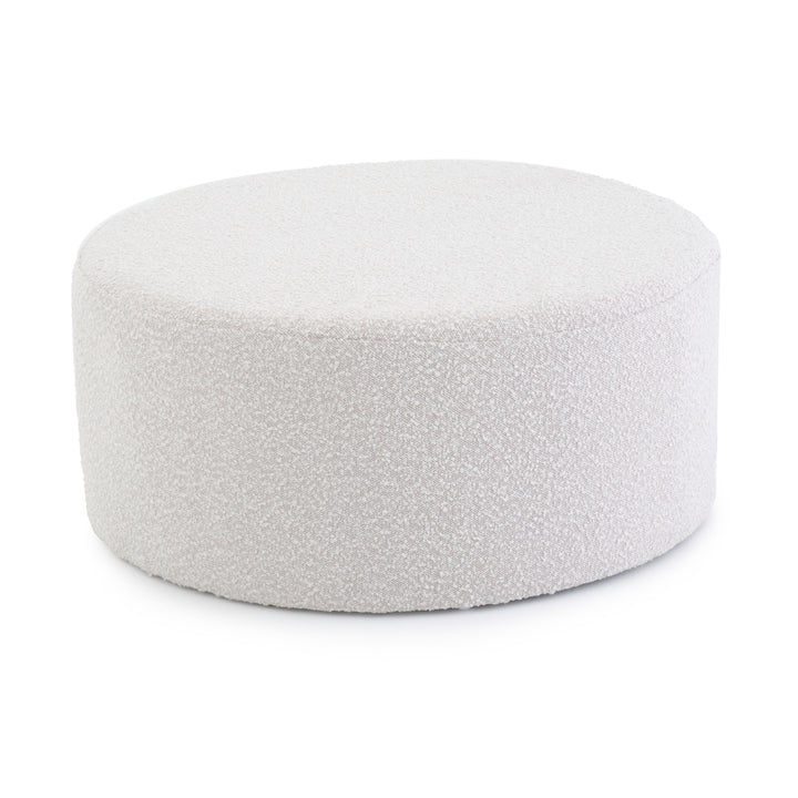 Emondi Fabric Ottoman Off White