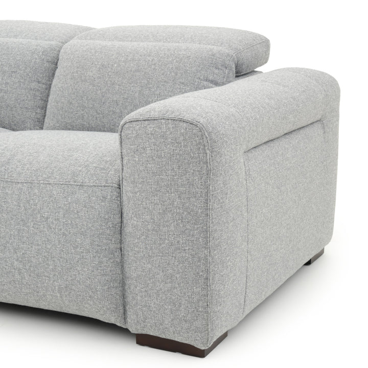 Niguel Fabric Reclining Loveseat Light Grey