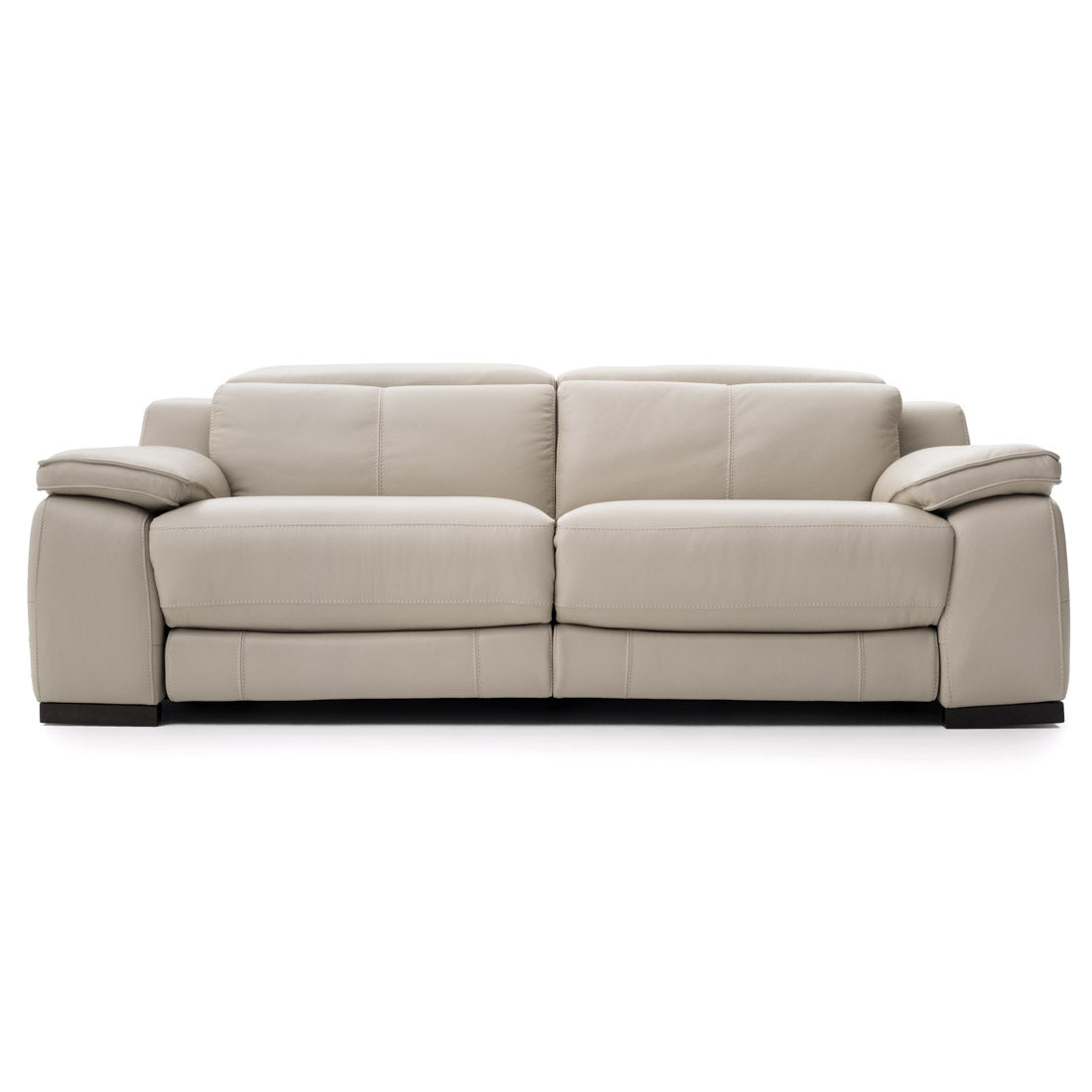 Nova Leather Reclining Sofa Beige