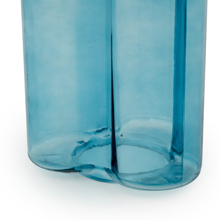 Eira Glass End Table Light Blue