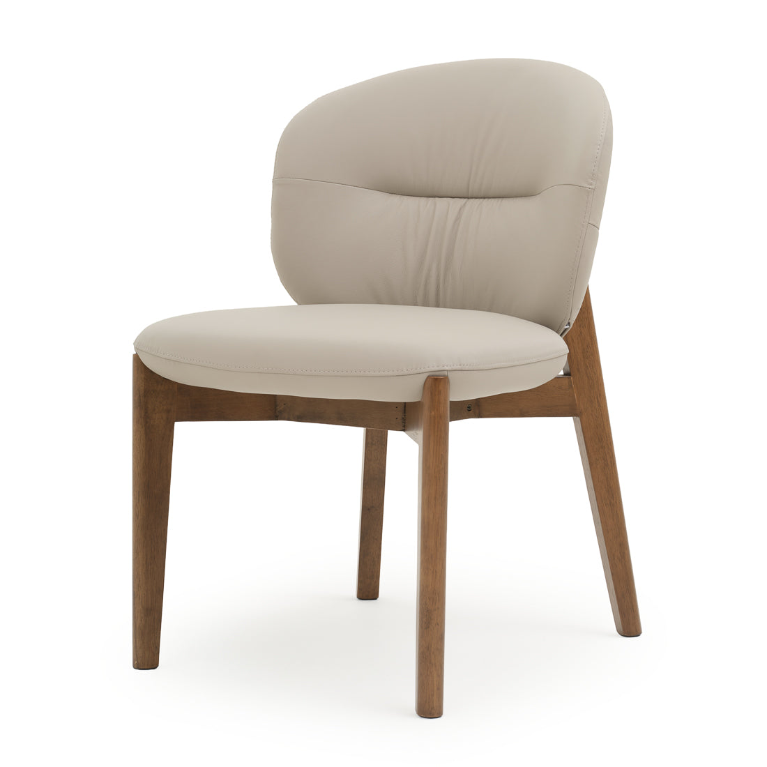 Nirosa Leather Chair Light Grey