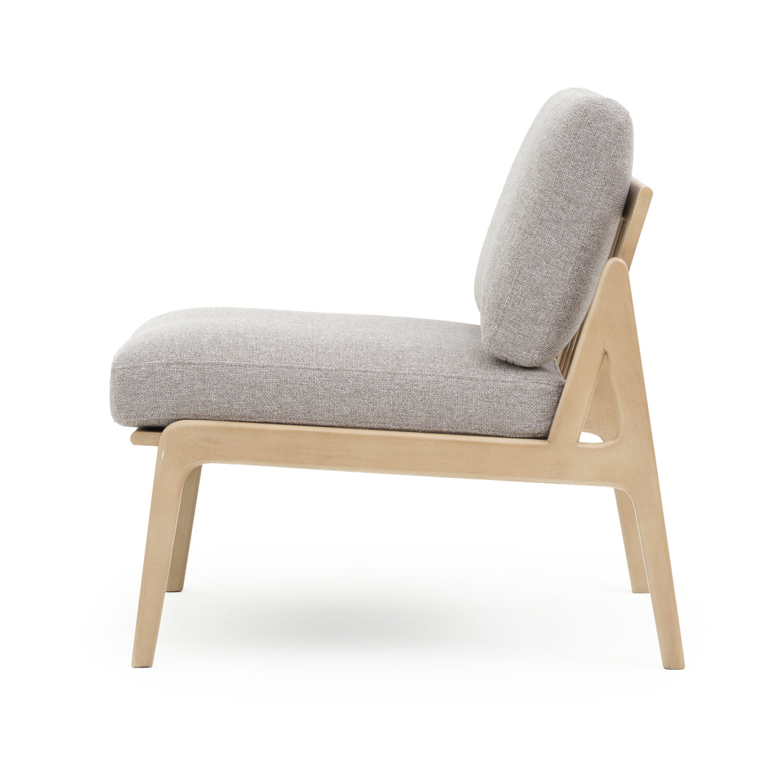 Nashik Fabric Accent Chair Light Grey