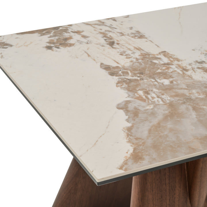 Emmeline Ceramic End Table Light Brown