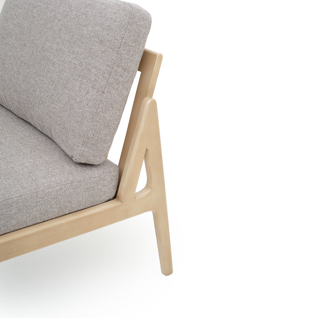 Nashik Fabric Accent Chair Light Grey