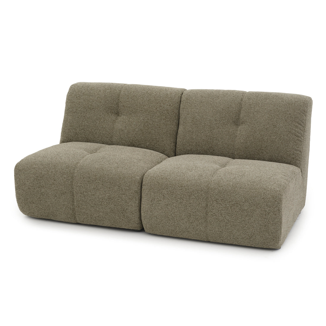 Nalinda Fabric Modular Loveseat Light Green