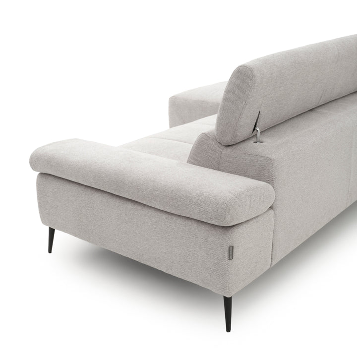 Eldan Fabric Sectional Sofa Light Grey