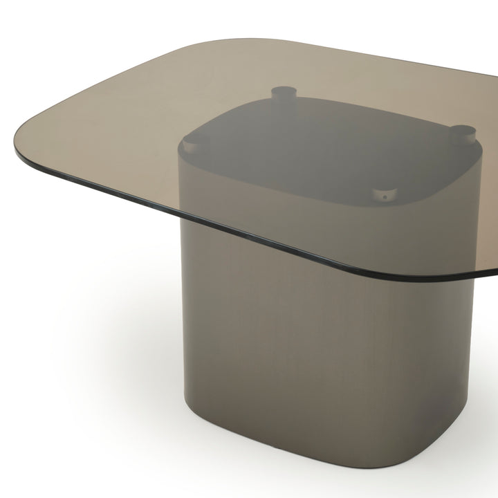Whitford Glass Coffee Table Dark Grey