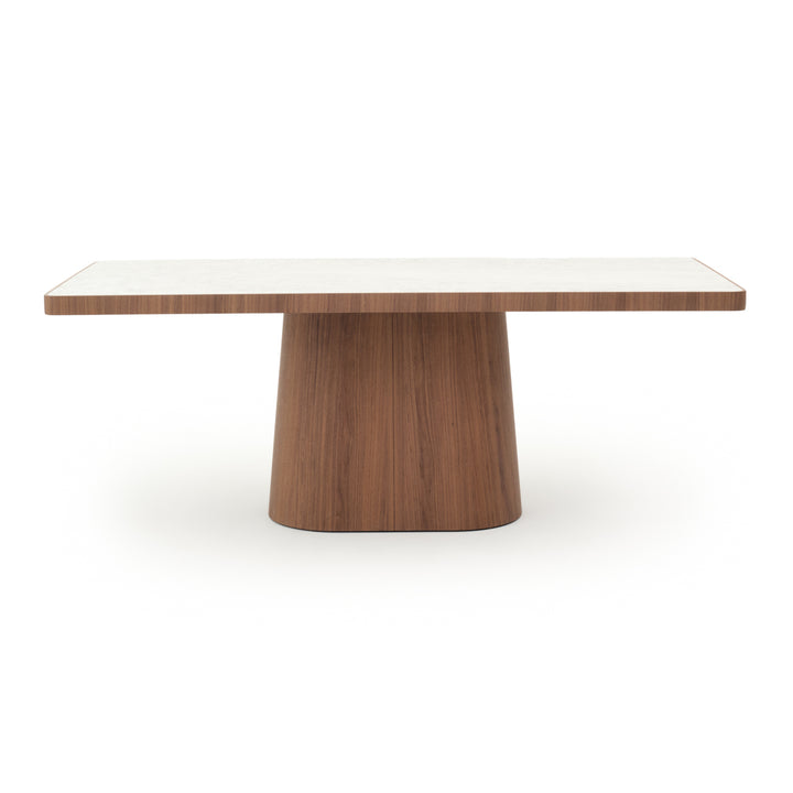 Evana Ceramic Dining Table Dark Brown