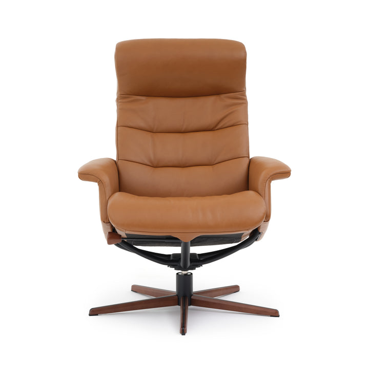 Nell Reclining Chair with Ottoman Cognac