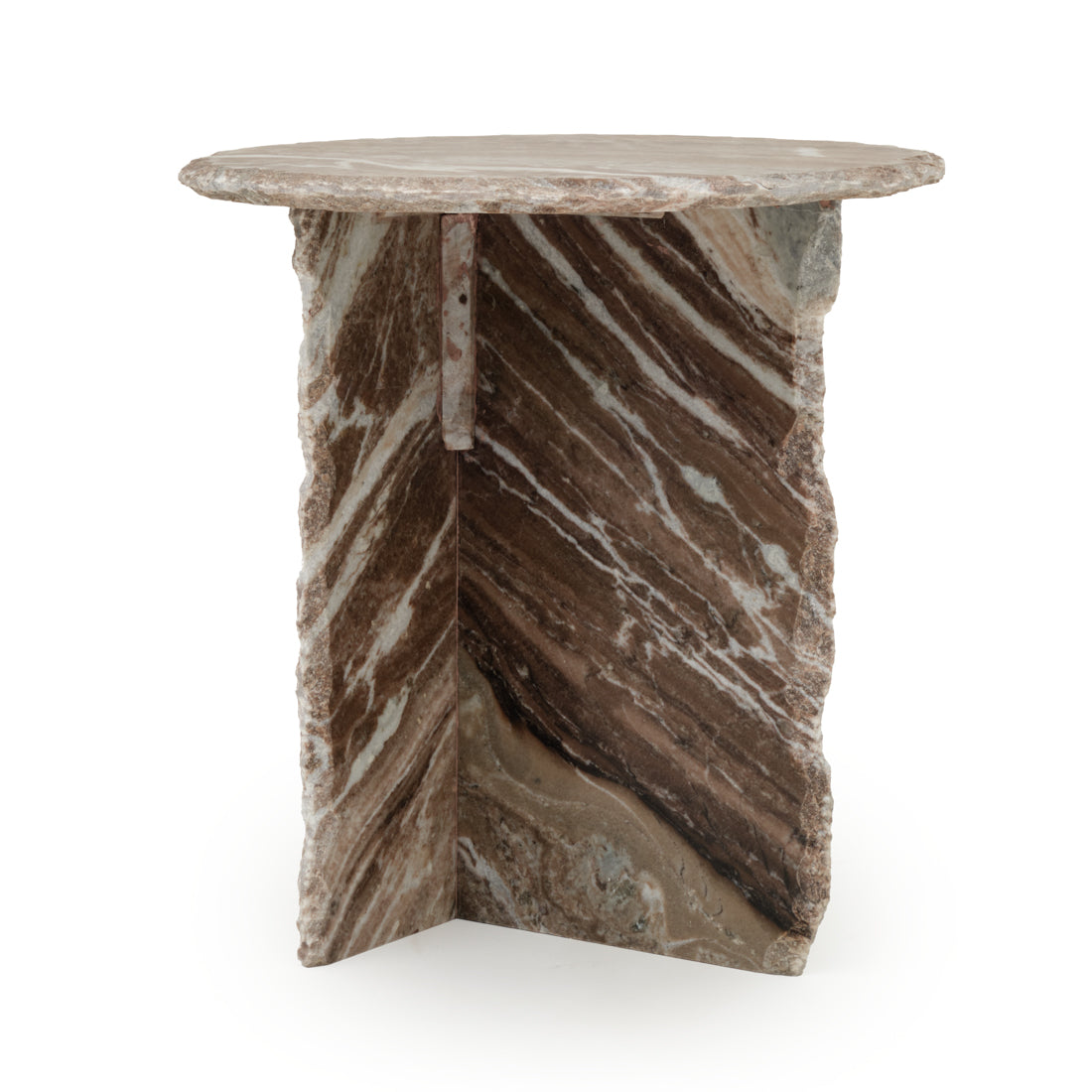 Eshma Marble Accent Table Dark Brown