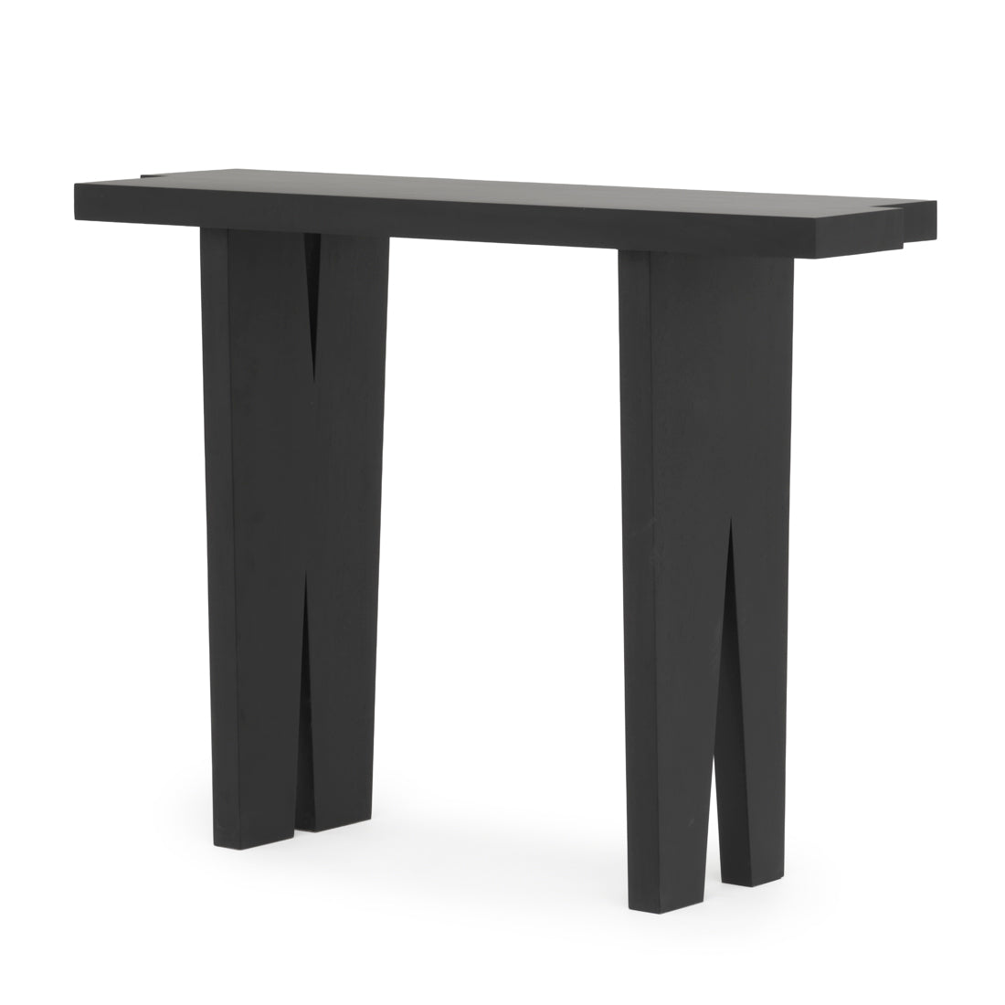 Shayla Wood Console Table Black